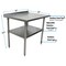Bk Resources Work Table Stainless Steel Undershelf, Plastic feet 1.5" Riser 36"x30" SVTR-3630 - alternate 8